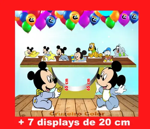 Kit Totem De Chão Baby Disney E Displays De Mesa