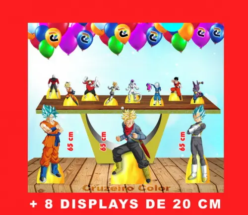 Kit Totem De Chão Dragon Ball Super E Displays De Mesa