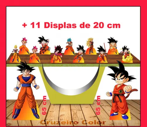Kit Totem De Chão Dragon Ball E Displays De Mesa