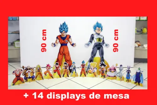 Kit Totem De Chão Dragon Ball Super E Displays De Mesa