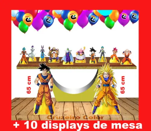 Kit Totem De Chão Dragon Ball Super E Displays De Mesa