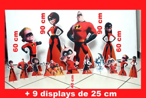 Kit Totem De Chão E Displays Tema Os Incríveis