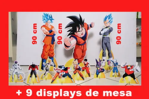 Kit Totem De Chão Dragon Ball Super E Displays De Mesa