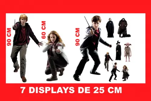 Kit Totem de Chão Harry Potter e Displays de Mesa