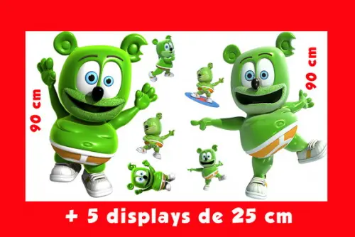 Kit Totem De Chão Gummy Bear E Displays De Mesa