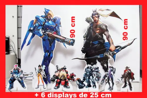 Kit Totem De Chão Overwatch E Displays De Mesa