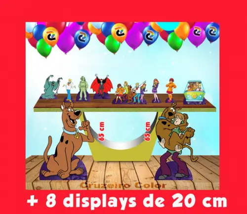 Kit Totem de Chão Scooby-doo e Displays de Mesa