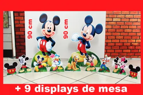 Kit Totem de Chão Turma do Mickey e Displays De Mesa