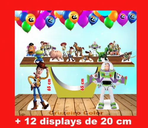 Kit Totem de Chão Toy Story e Displays de Mesa