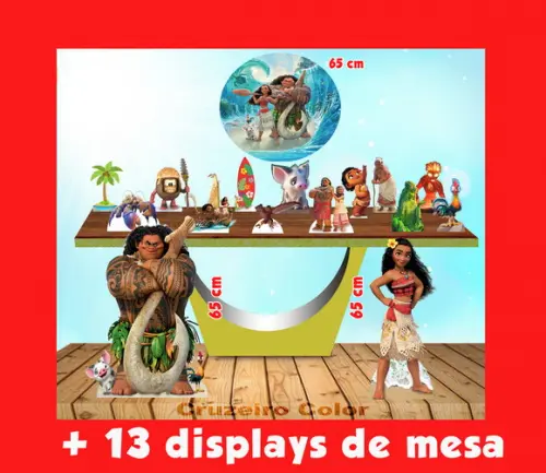 Kit Totem Displays Moana de Chão e Mesa
