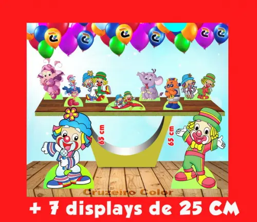 Kit Totem Festa Patati e Patata de Chão e Displays de Mesa