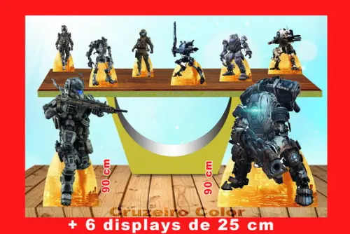 Kit Totem Titan Fall e Displays de mesa