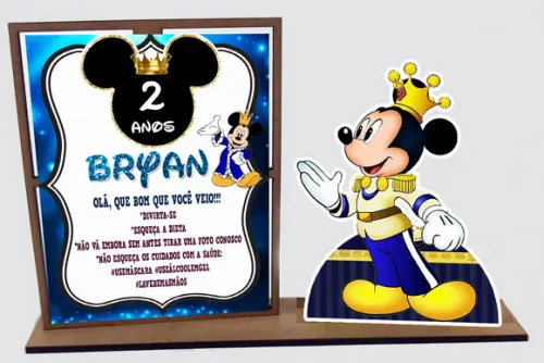 Lembrancinha mickey realeza, porta retrato decorativo