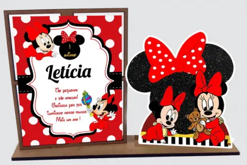 Lembrancinha Porta Retrato Minnie Mouse