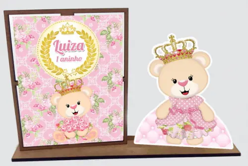 Lembrancinha Porta Retrato ursa princesa