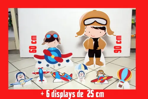 Menino Aviador e Totem r Displays