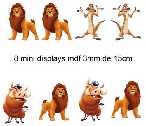 Mini Displays Rei Leão 15 Cm, Otimo para Vaso,caixa