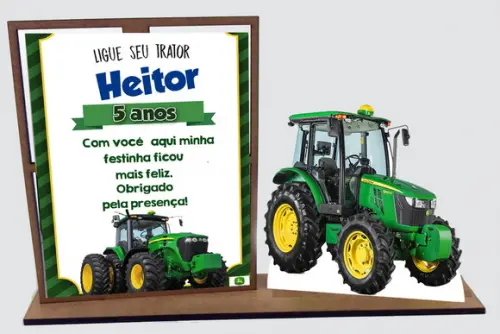 Porta retrato 10x15 Trator John Deer, com minimo 10 peças