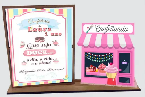 Porta retrato 10x15 Confeitaria para decoração