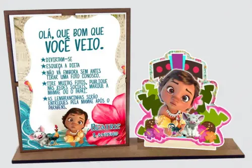 Porta retrato moana baby lembrancinha decorativa