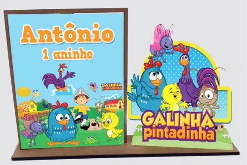 Porta Retrato Personalizado Galinha Pintadinha