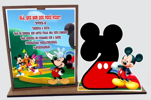 porta retrato personalizado Mickey enfeite decorativo