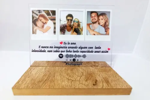 Porta Retrato Spotify Presente Criativo Namorados
