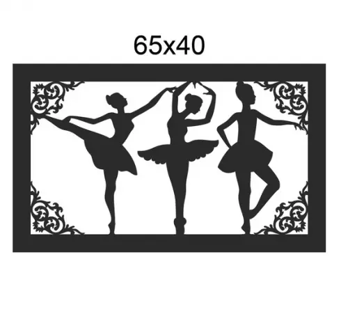 Quadro Bailarina, Painel decorativo 3D