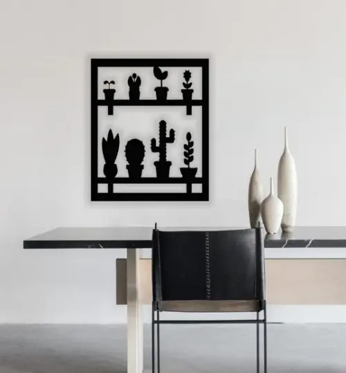 Quadro Cactos, Painel decorativo 56x68
