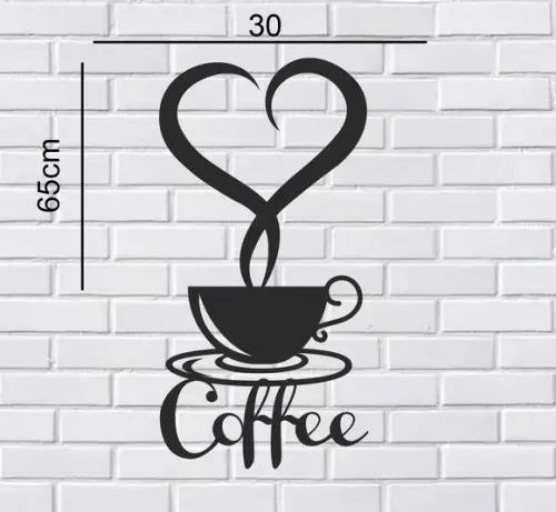 Quadro Cantinho Cafe Cofee, Painel Decorativo 30x65