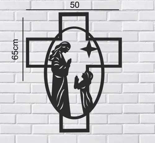 Quadro Cruz, Painel Decorativo 50x65