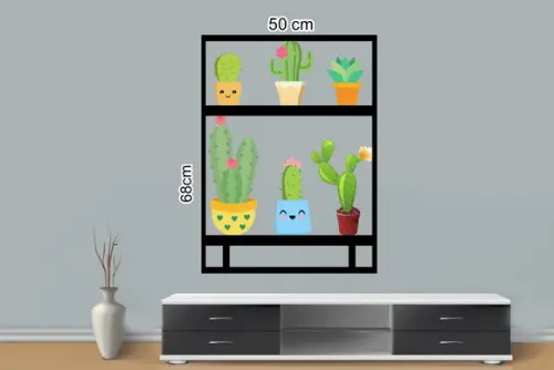 Quadro Painel 3d Cactos, Para Decoração de Ambientes