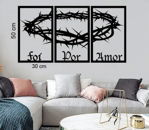 Quadro Painel Decorativo 3d Foi Por Voce Coroa De Espinhos