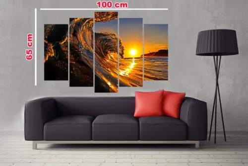 Quadro Painel Decorativo praia mar ondas