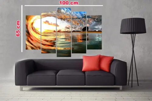 Quadro Painel Decorativo Ondas de Mar