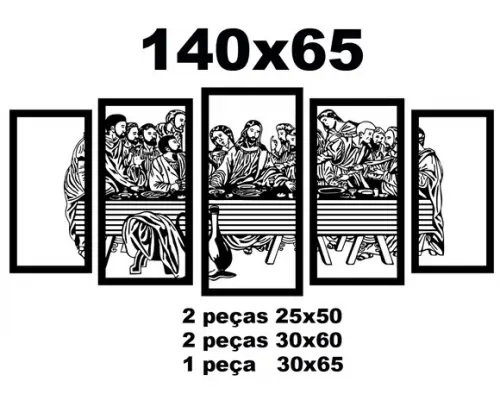 Quadro Santa Ceia, Painel decorativo 3D