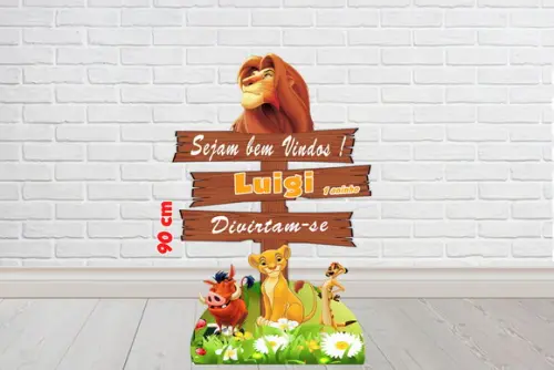 Rei leão, totem enfeite de aniversario