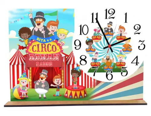 Relogio Bita Circo com 5 unidades para decoração