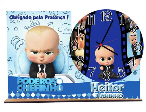 Relogio de Mesa o Poderoso Chefinho 5 Unidades