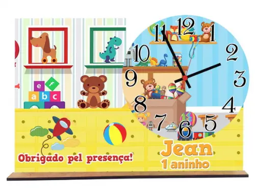 Relogio Fabrica de Brinquedos com 5 unidades