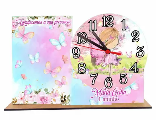 Relogio Jardim Encantado com 5 Unidades Decorativo