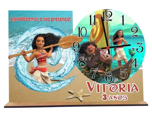 Relogio Moana Com 5 Unidades