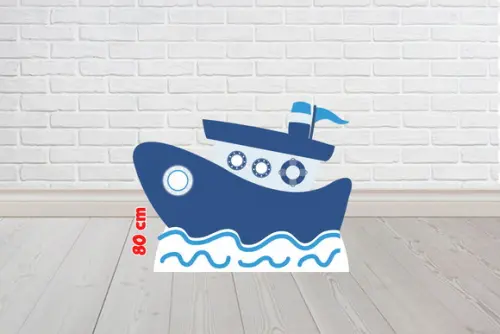 Totem Barco-navio-marinha Enfeite Decorativo