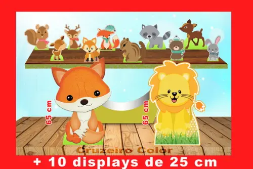 Totem Bosque Encantado e Displays de mesa