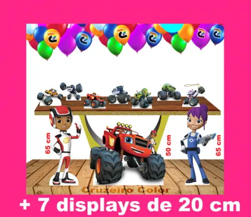 Totem Blaze Monster Machine cm e Display de Mesa 65,50,20