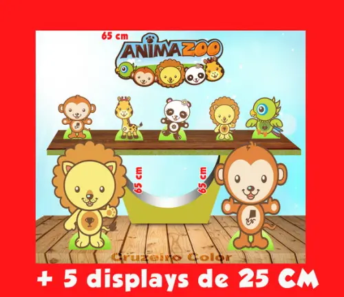 Totem Chão Animazoo e Displays De Mesa