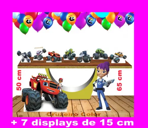 Totem chão Blaze Monster Machine e Displays de mesa 15 a 65