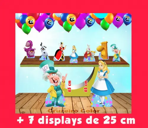 Totem De Chão Alice Pais Das Maravilhas E Displays De Mesa