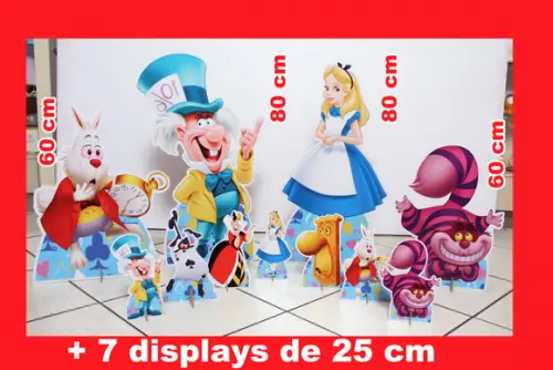 Totem de Chão Alice Pais das Maravilhas e Displays de Mesa