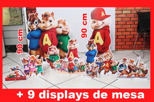 Totem De Chão Alvin E Os Esquilos E Displays De Mesa